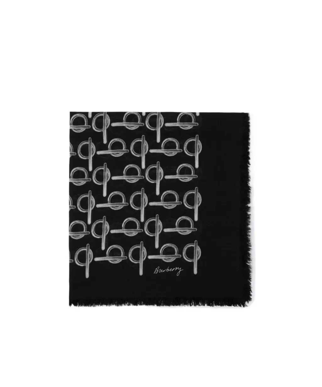 Reversible B Wool Scarf