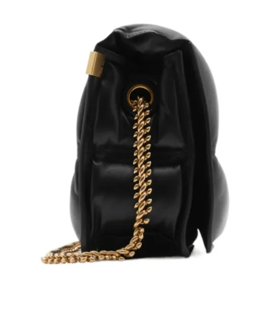Snip Quilted Chain-Link Crossbody Bag
