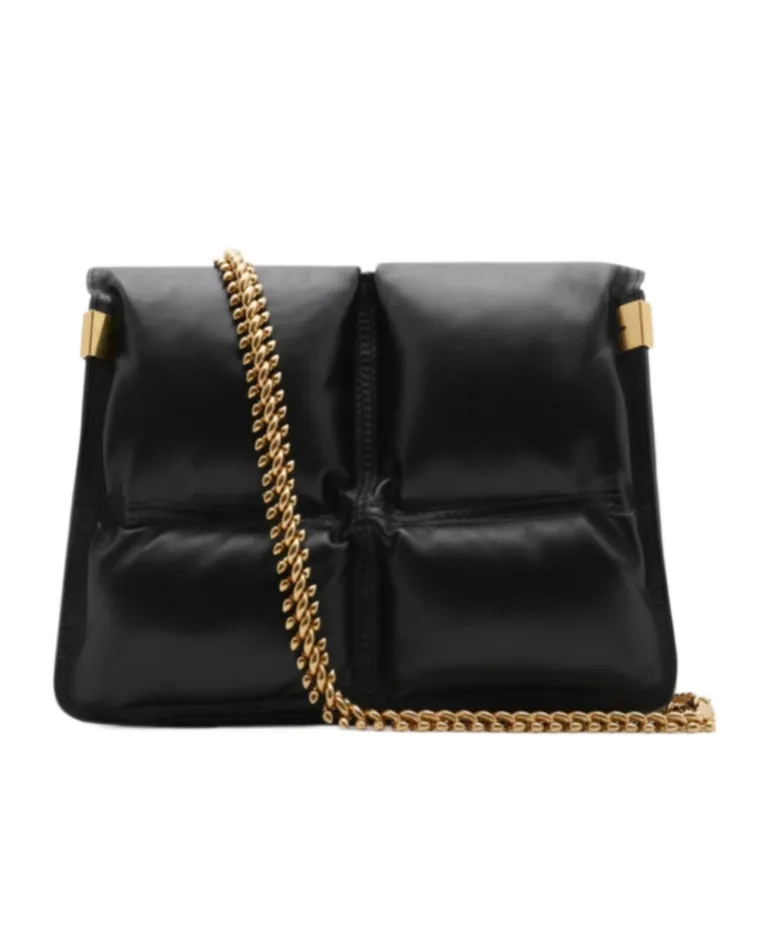 Snip Quilted Chain-Link Crossbody Bag