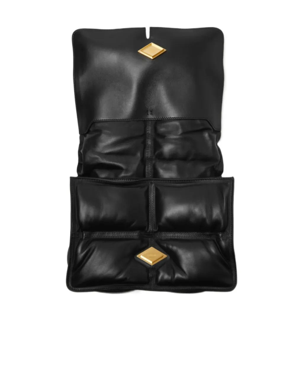Snip Quilted Chain-Link Crossbody Bag