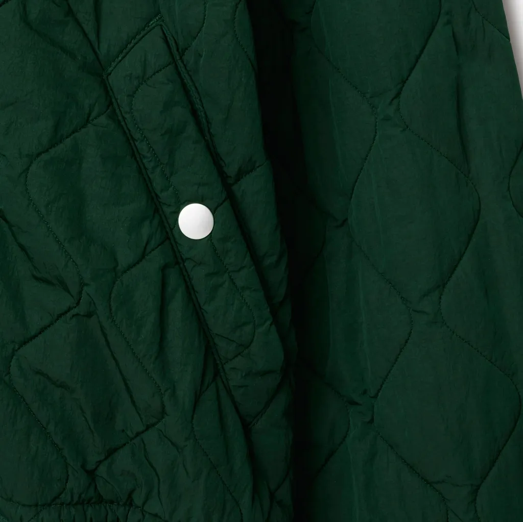 Long Sleeved Quilted Zip-Up Bomber Jacket