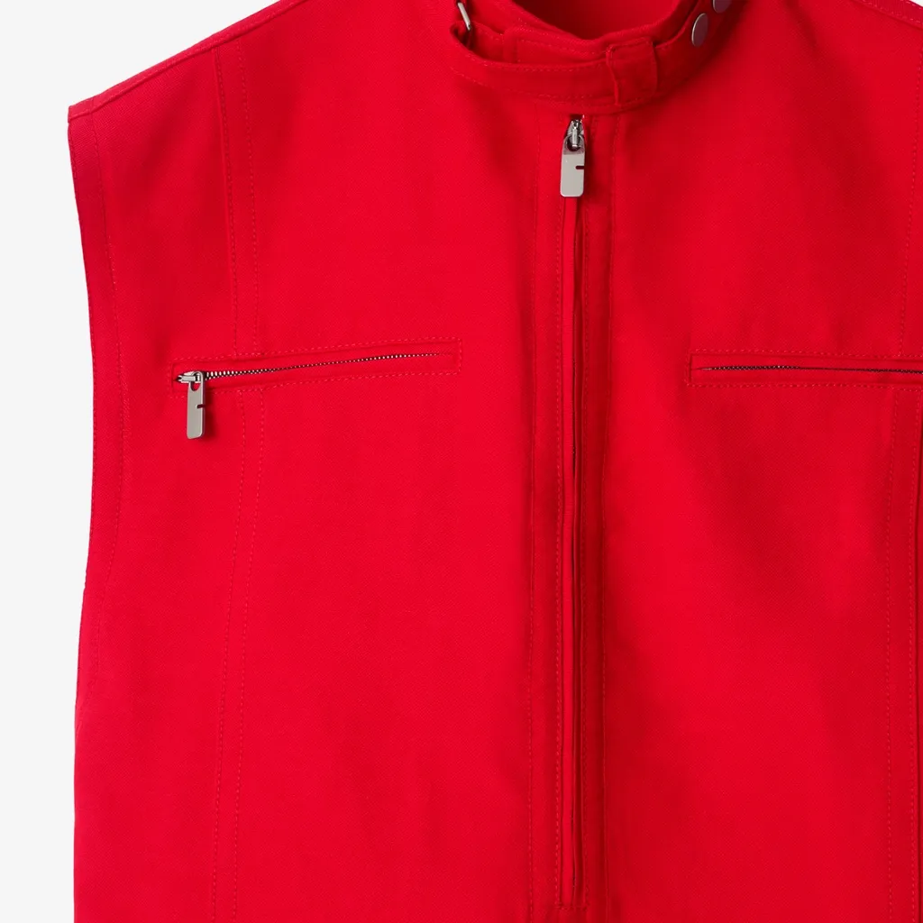 Half-Zip Sleeveless Tank Top