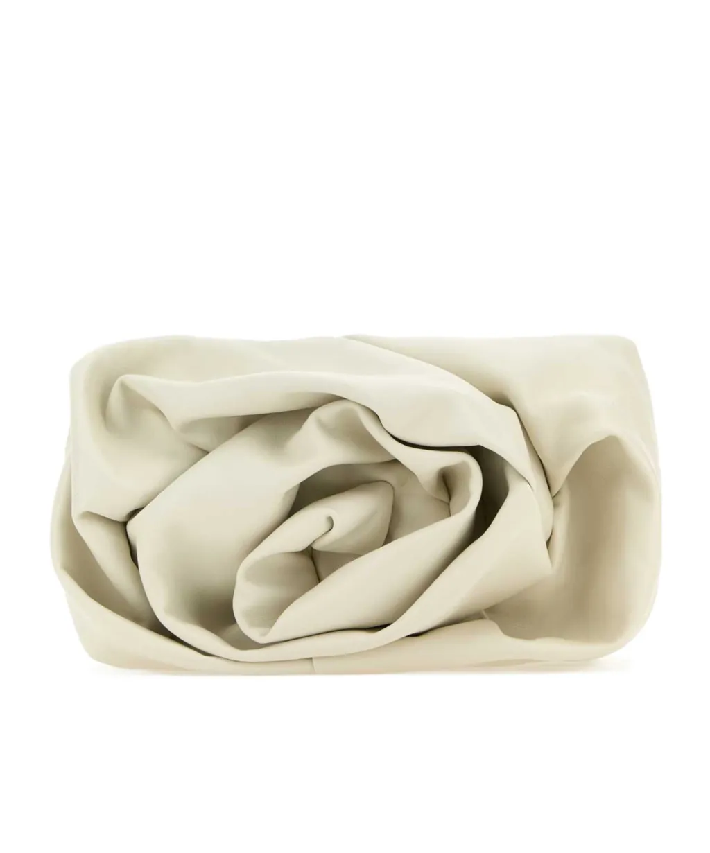 3D Rose Ruched Clutch Bag