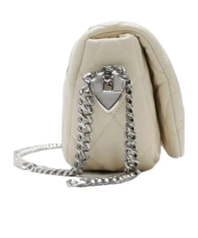 Shield Lock Quilted Shoulder Bag