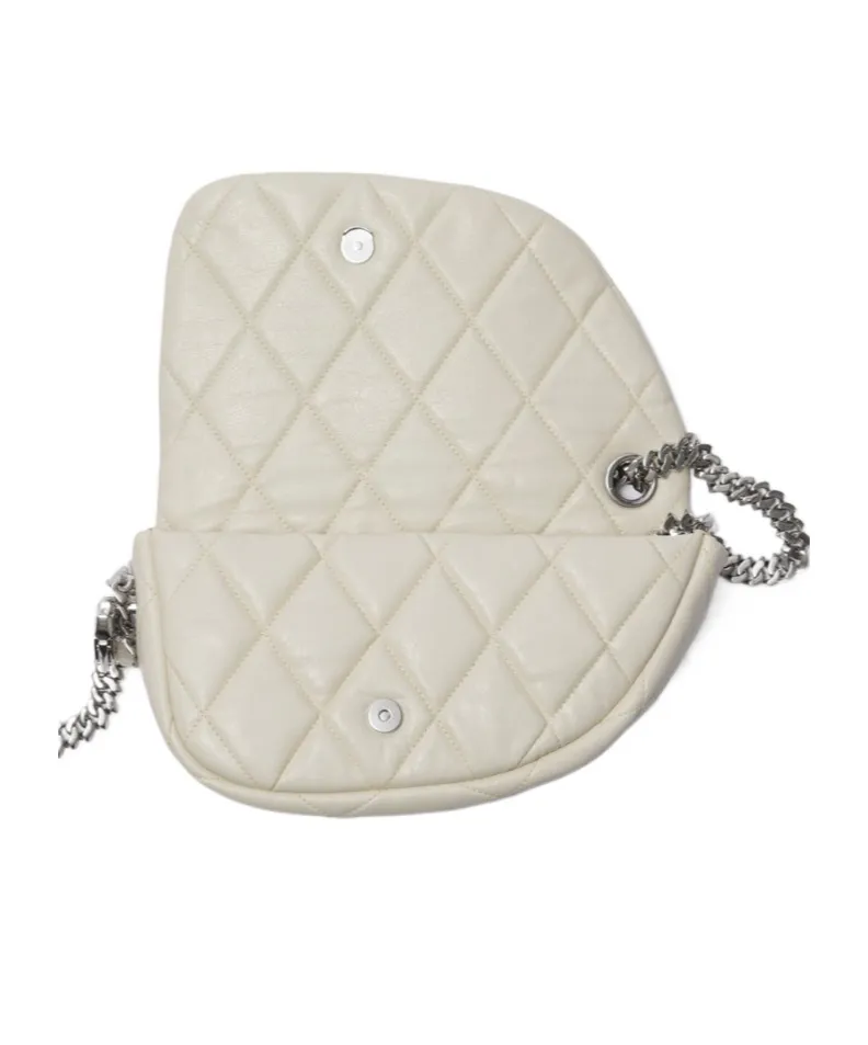 Shield Lock Quilted Shoulder Bag