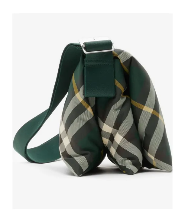 Pillow Checked Padded Messenger Bag