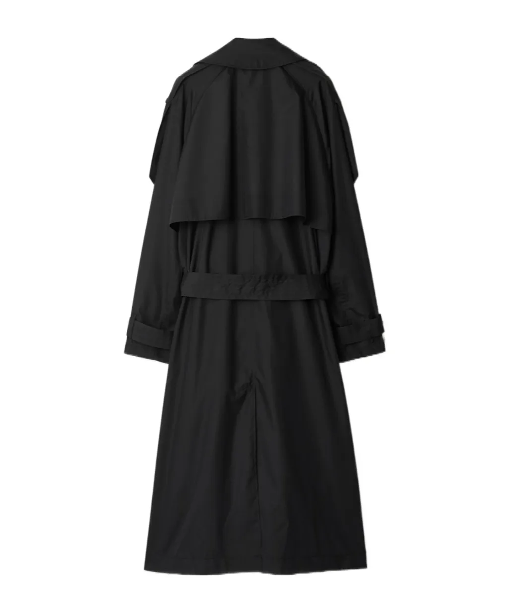 Double-Breasted Belted Trench Coat