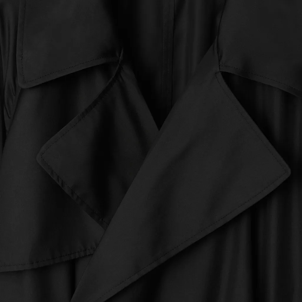 Double-Breasted Belted Trench Coat