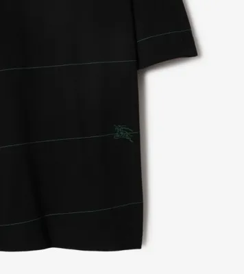 Striped Logo Embroidered Polo Shirt