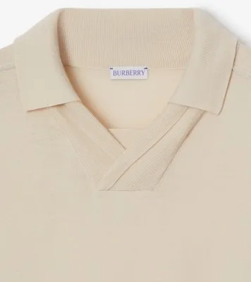 V-Neck Wool Polo Shirt
