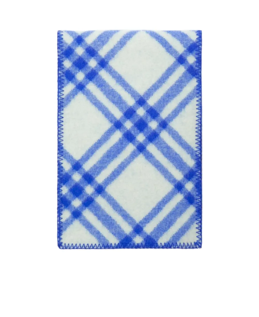Logo Patch Checked Scarf