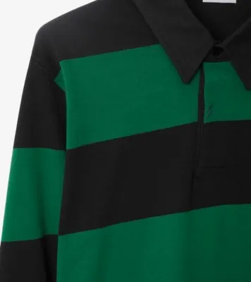 Striped Long-Sleeved Polo Shirt