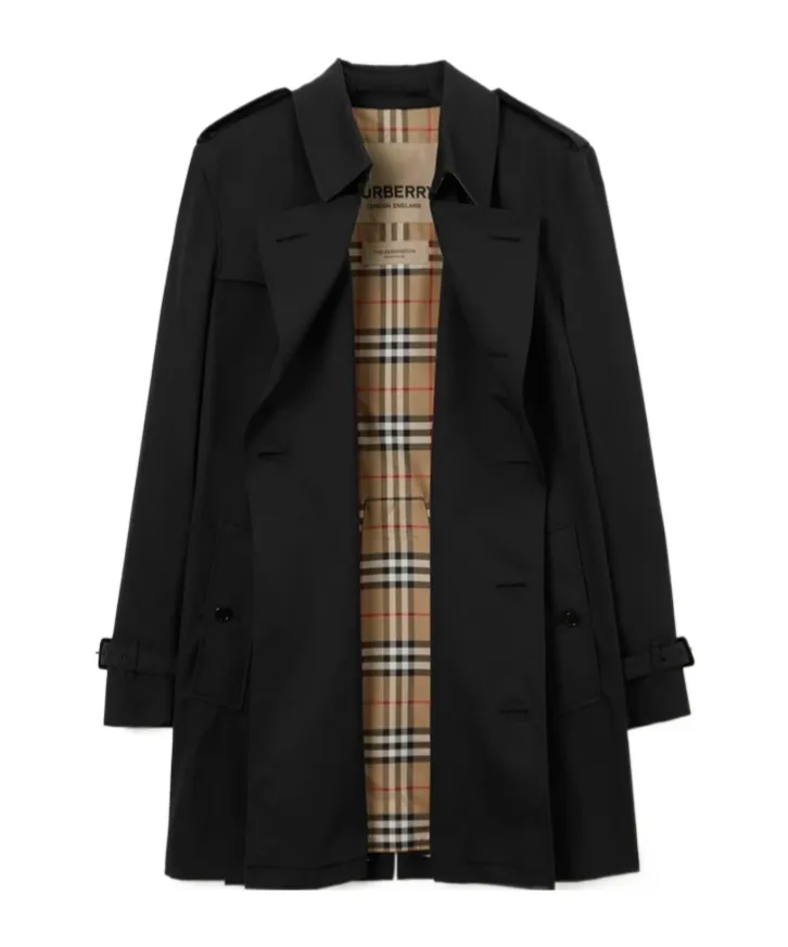 Double-Breasted Belted-Waist Trench Coat