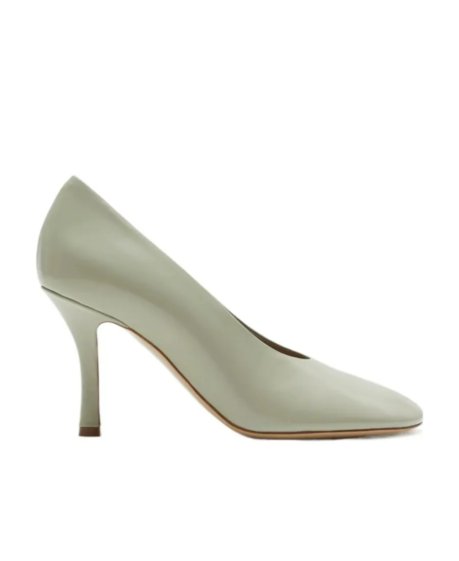 Almond-Toe Slip-On Pumps