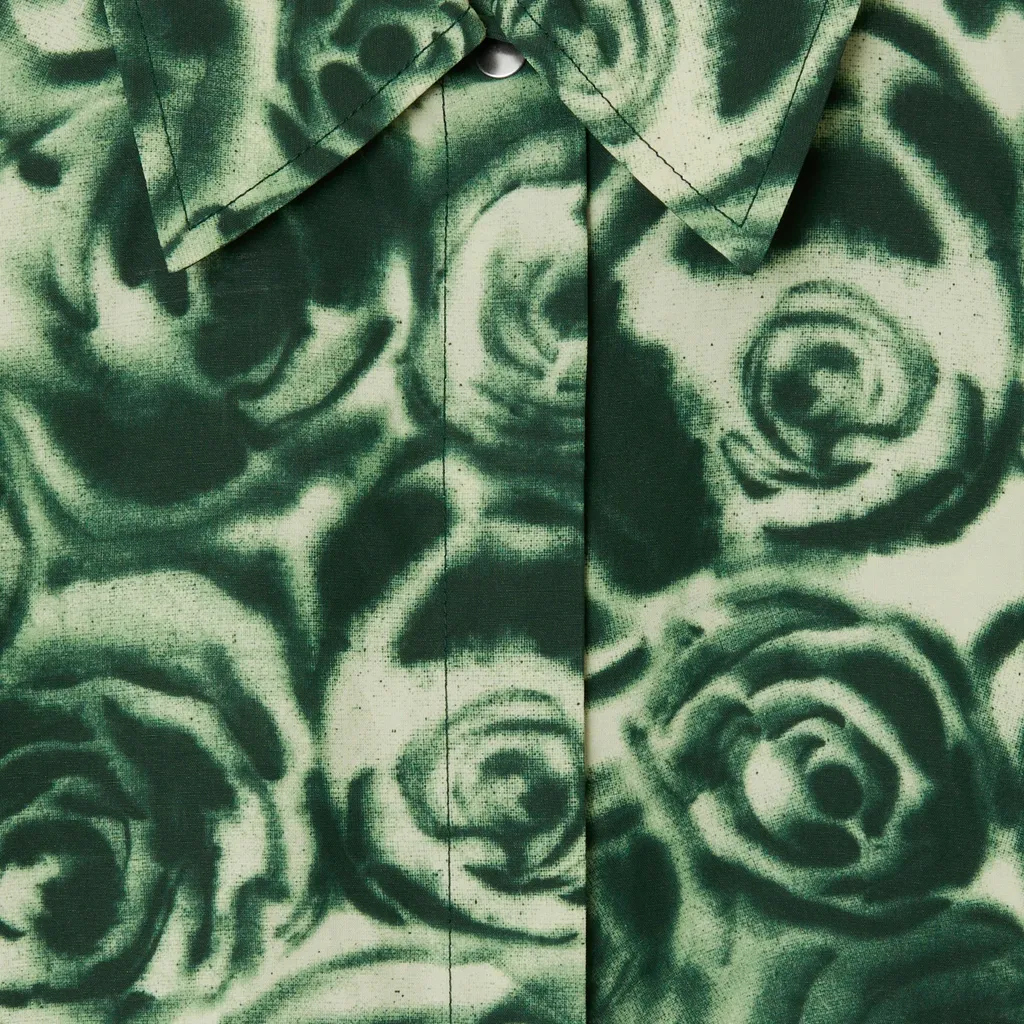 Floral Pattern Long-Sleeved Shirt