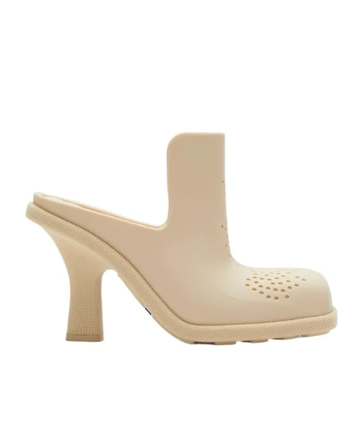 Equestrian Knight Square-Toe Slip-On Mules