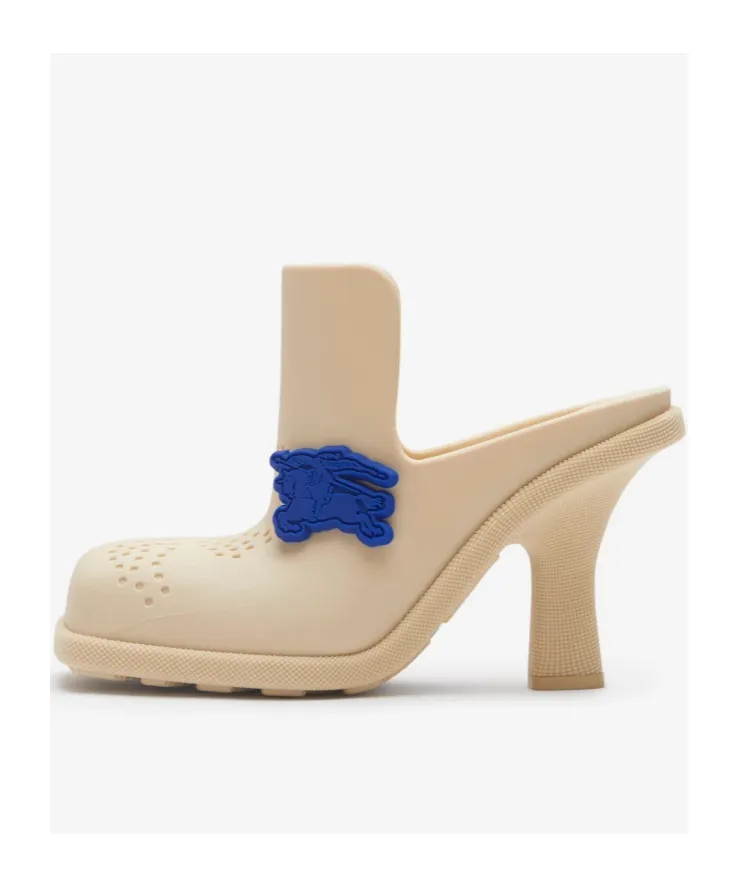 Equestrian Knight Square-Toe Slip-On Mules