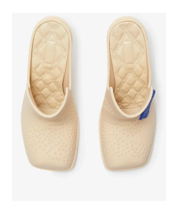 Equestrian Knight Square-Toe Slip-On Mules