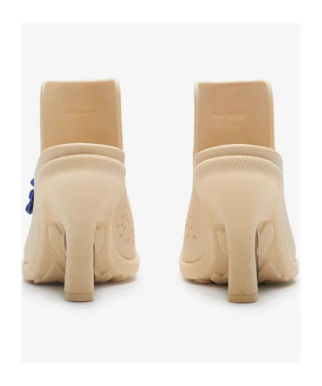 Equestrian Knight Square-Toe Slip-On Mules