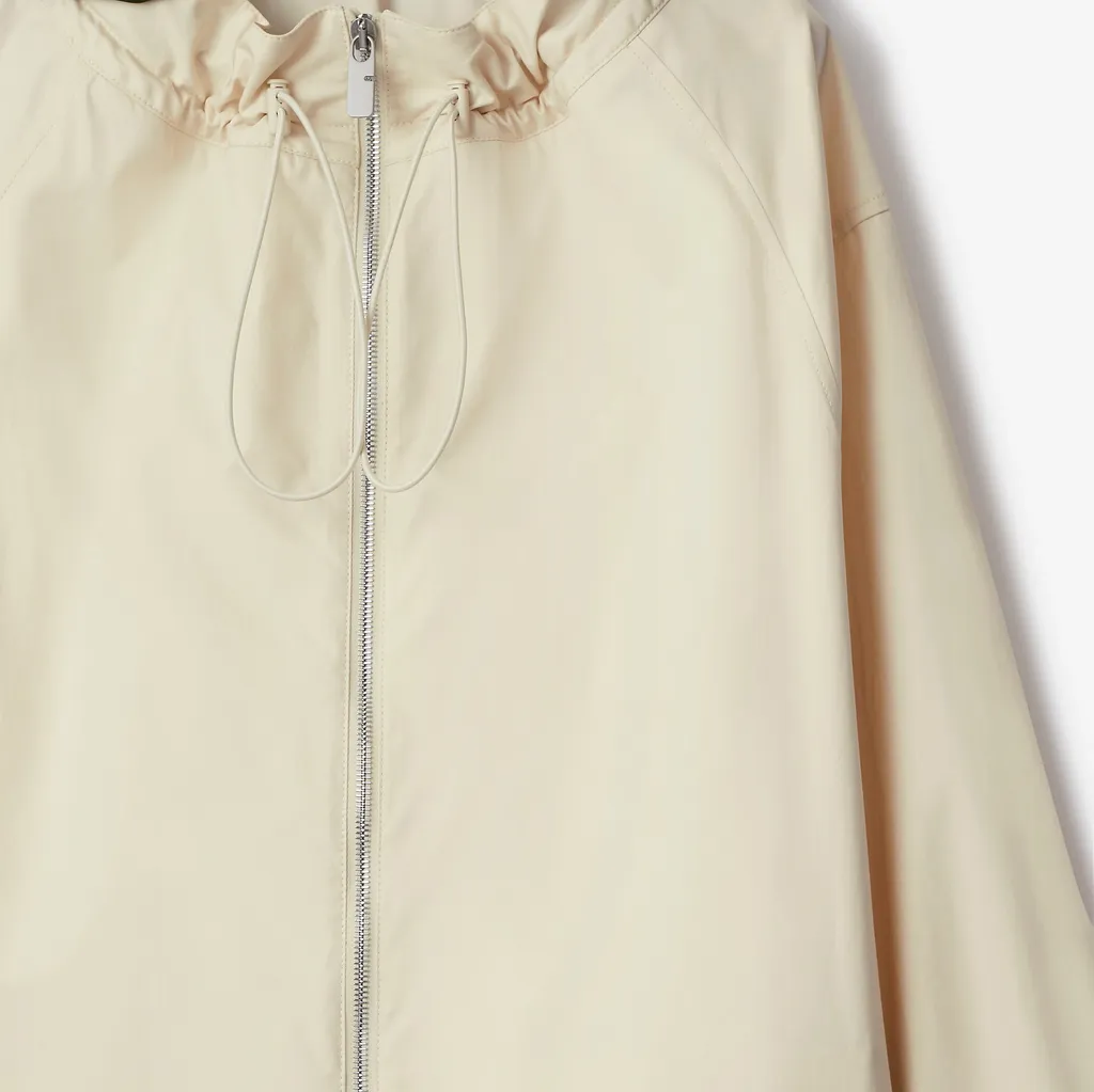 Long-Sleeved Checkered Hooded Parka