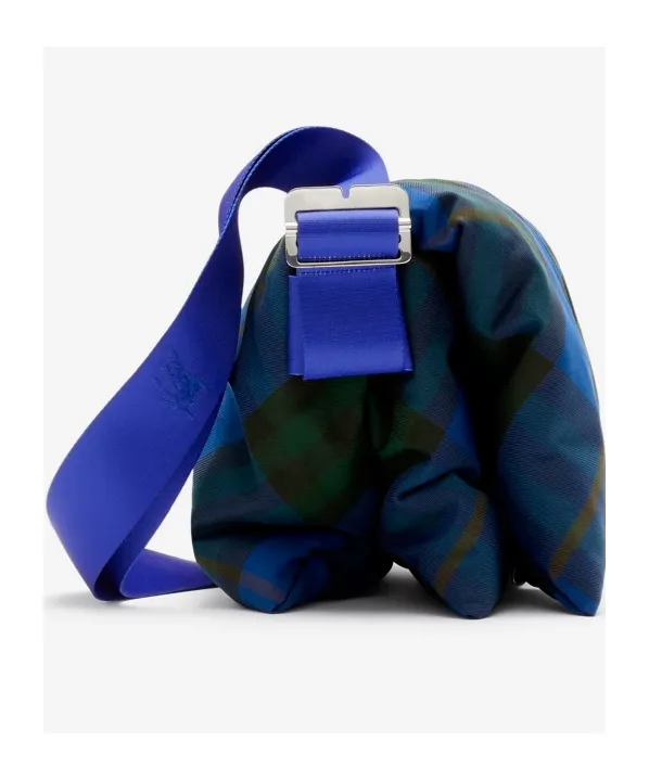 Pillow Check-Print Messenger Bag