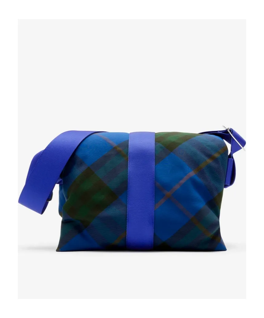 Pillow Check-Print Messenger Bag
