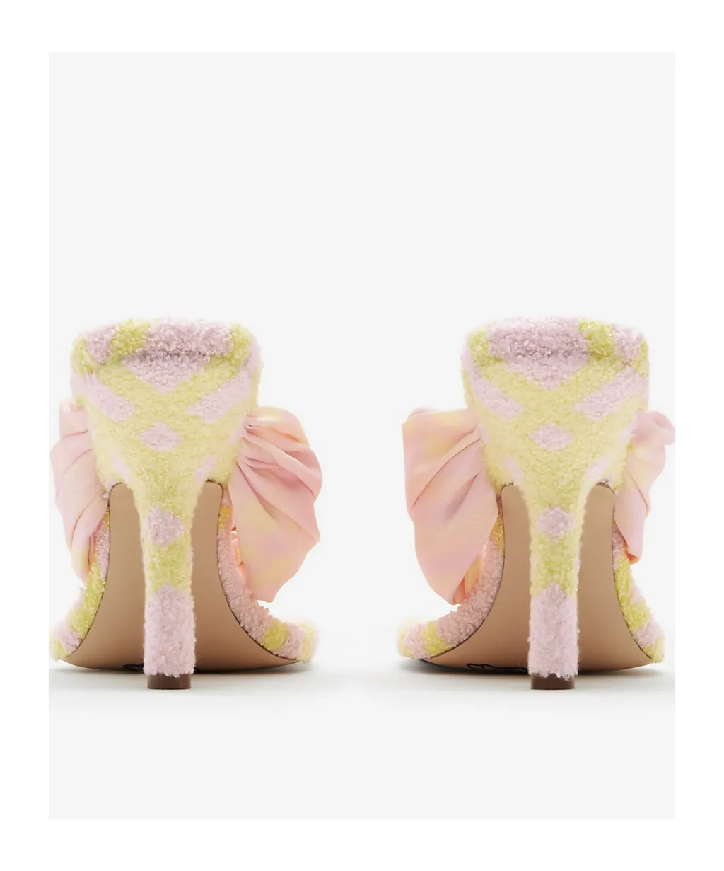 Check Pool Open-Toe Slip-On Sandals