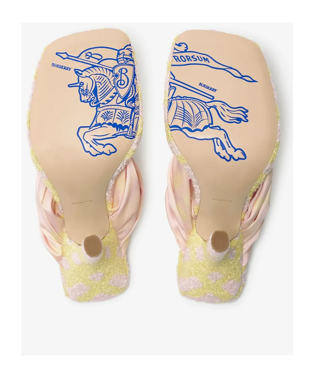 Check Pool Open-Toe Slip-On Sandals