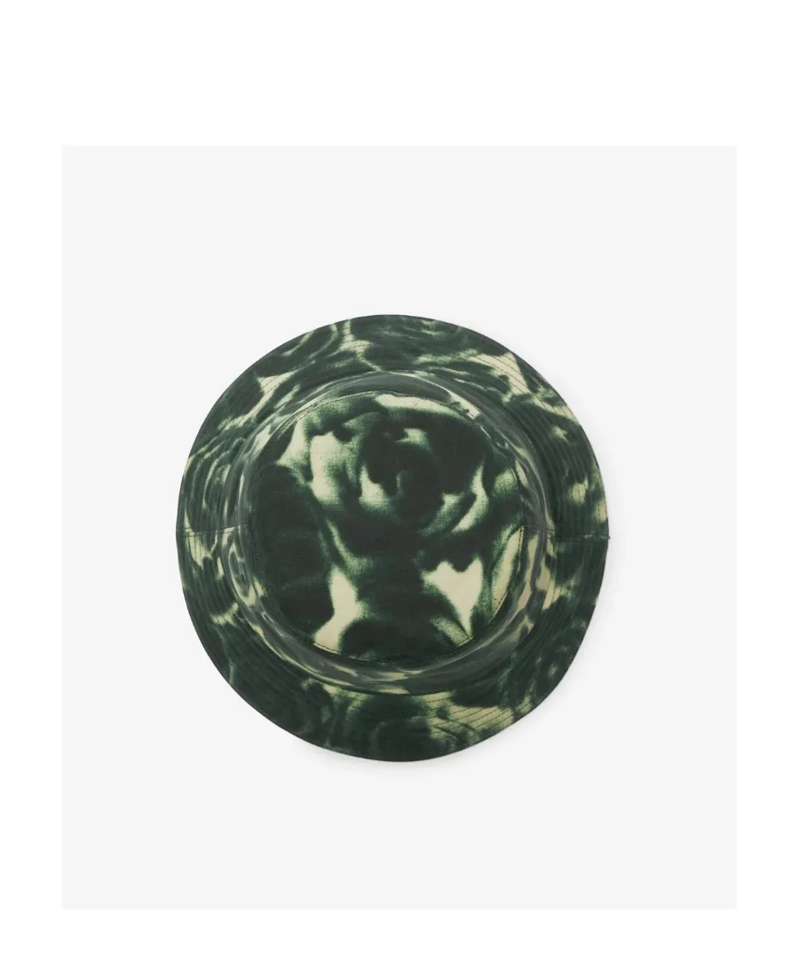 Floral Pattern Wax Bucket Hat
