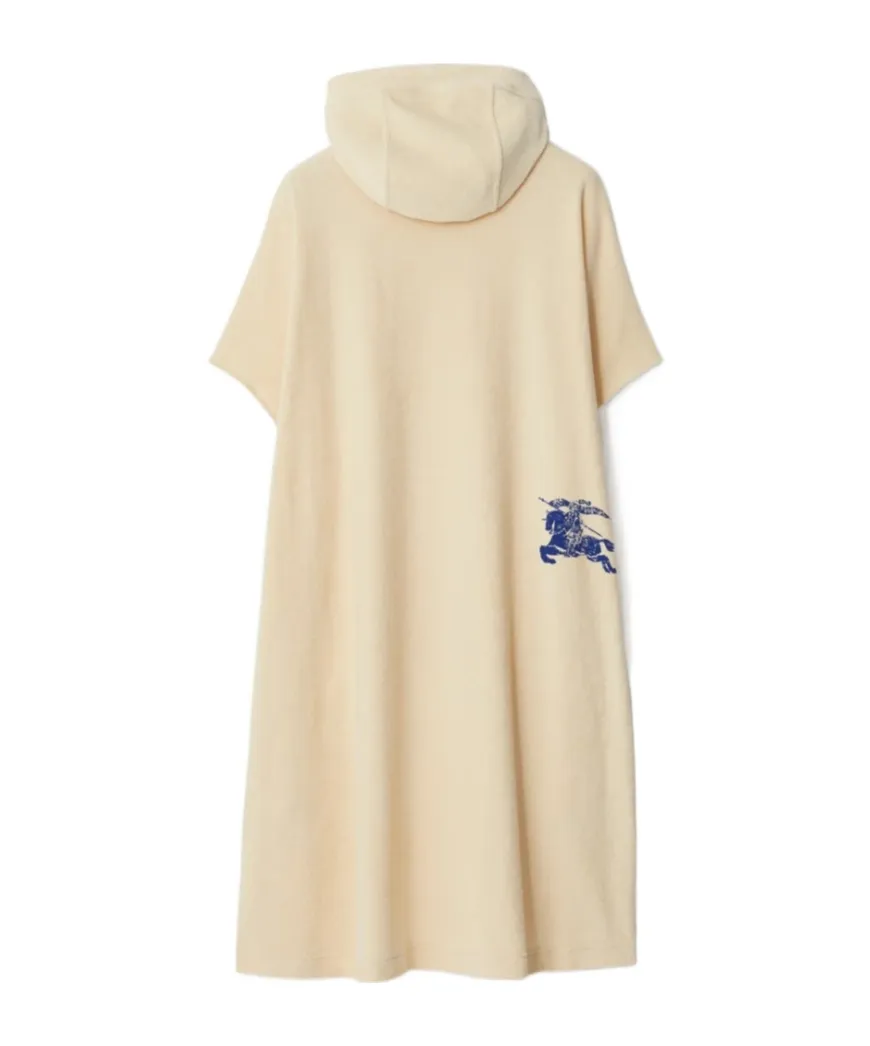 Towelling Hooded Cotton Dress