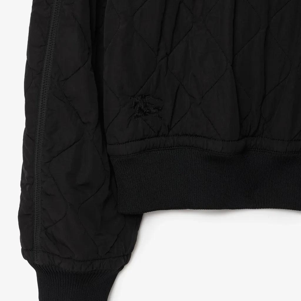 Stand Up-Collar Quilted Bomber Jacket