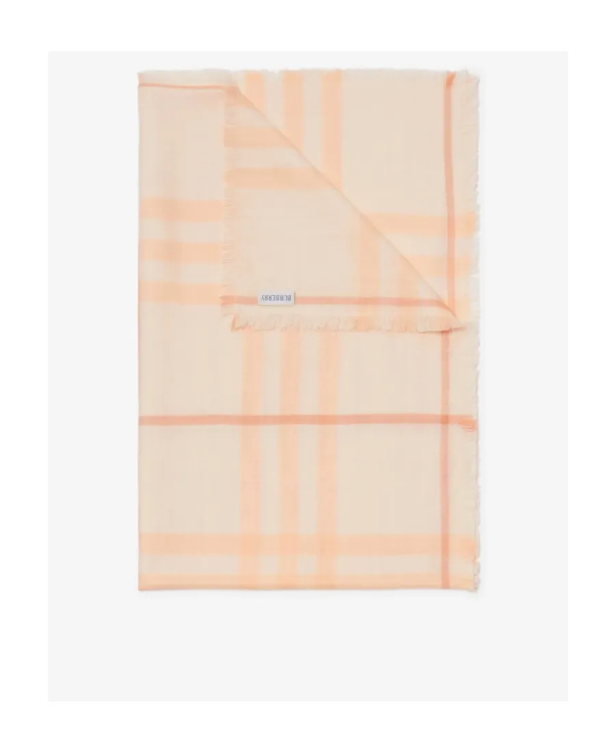 Checkered Reversible Frayed-Edge Scarf