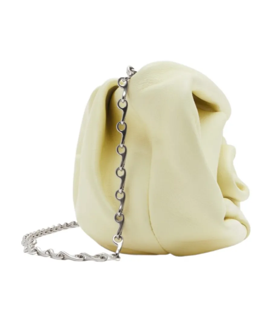 3D Rose Chain-Linked Clutch Bag