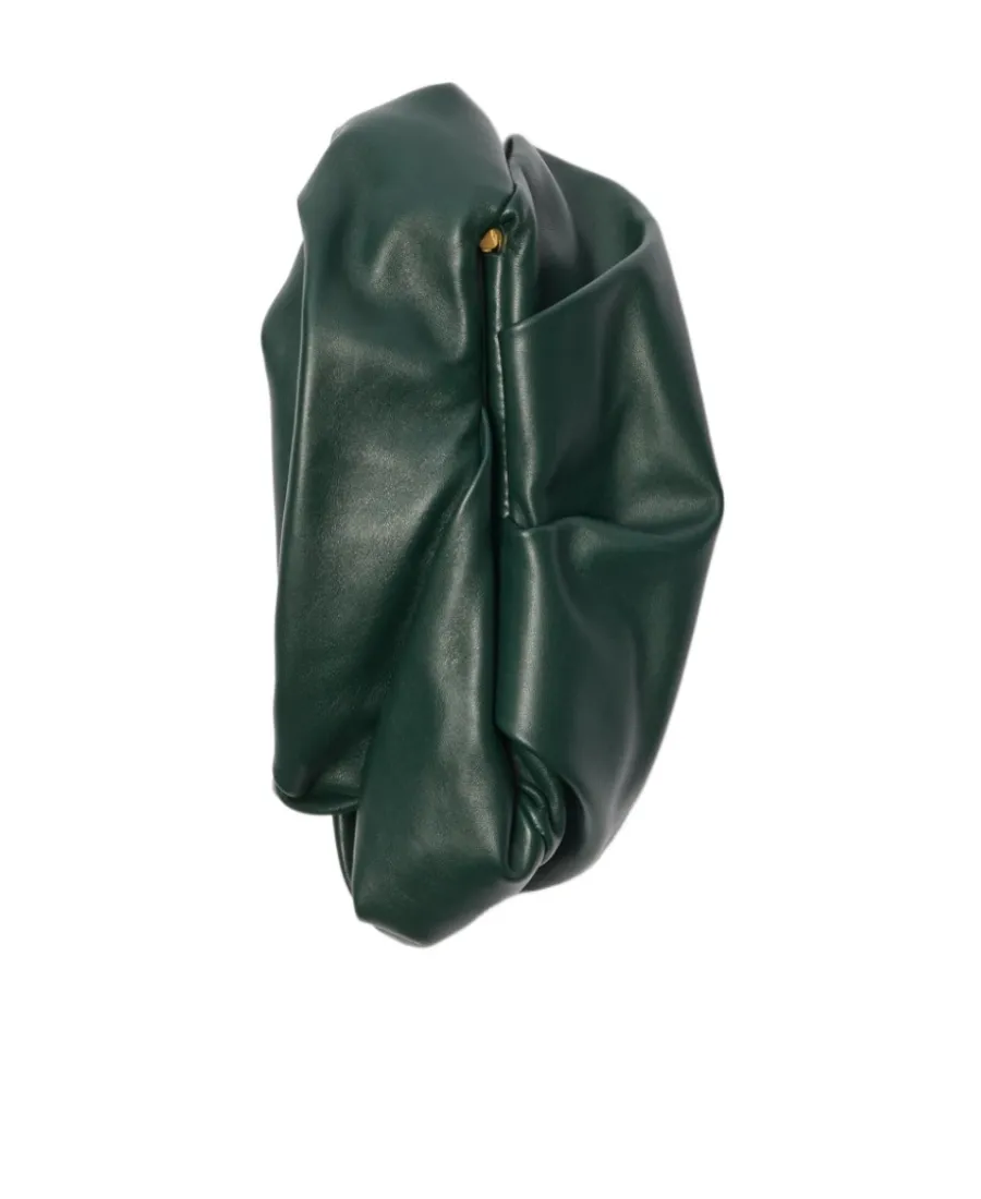 Rose Draped Leather Clutch Bag