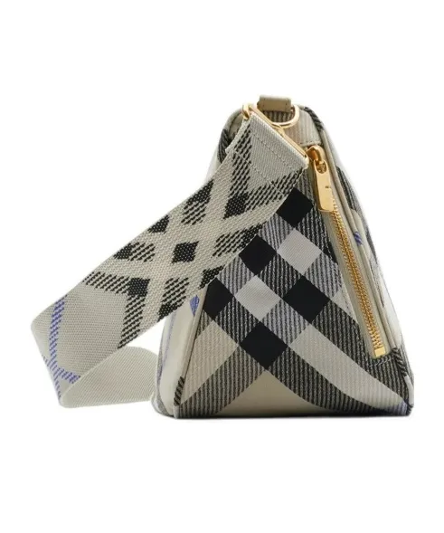 Medium Shield Checked Messenger Bag