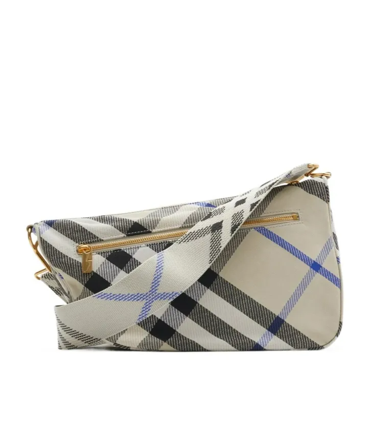 Medium Shield Checked Messenger Bag