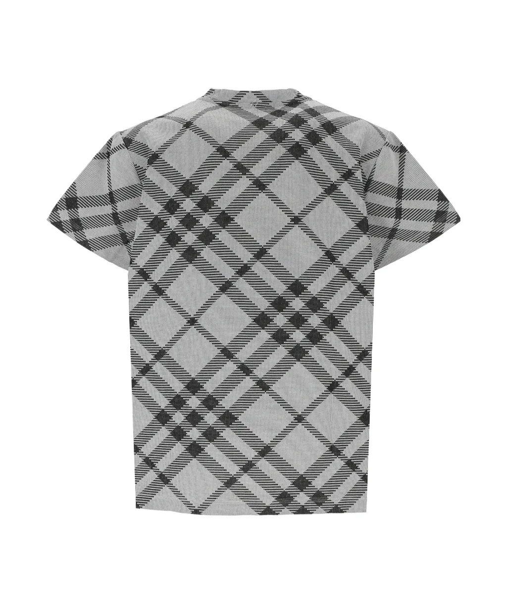Check Printed Crewneck T-Shirt
