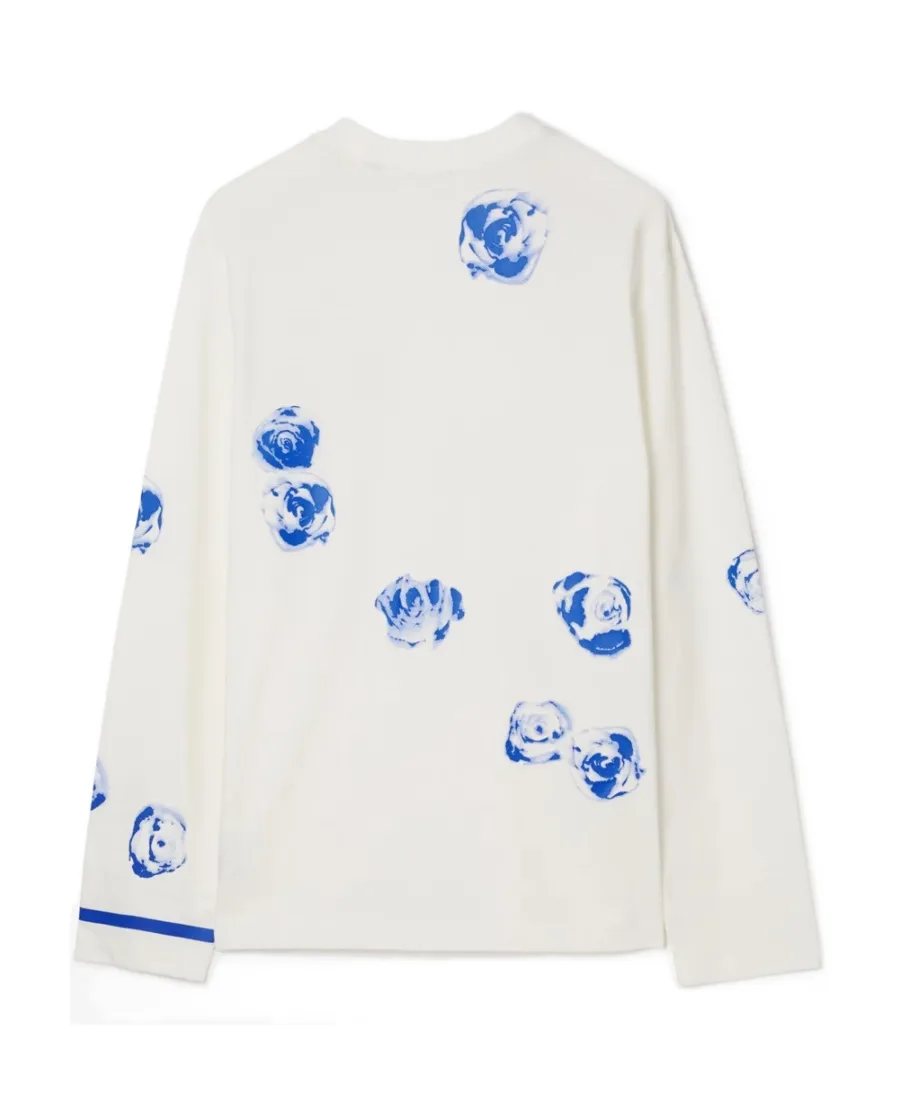 Rose-Print Cotton T-Shirt