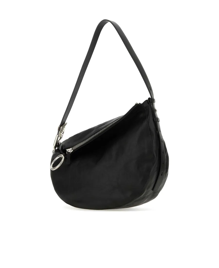 Ring Detailed Zipped Shoulder Bag