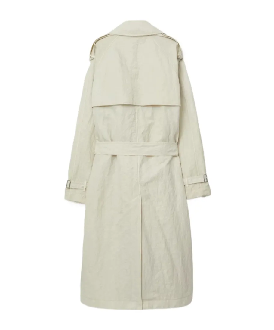 Double-Breasted Belted Trench Coat