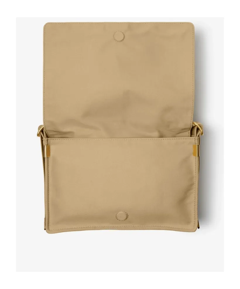 Equestrian Knight Embroidered Trench Crossbody Bag