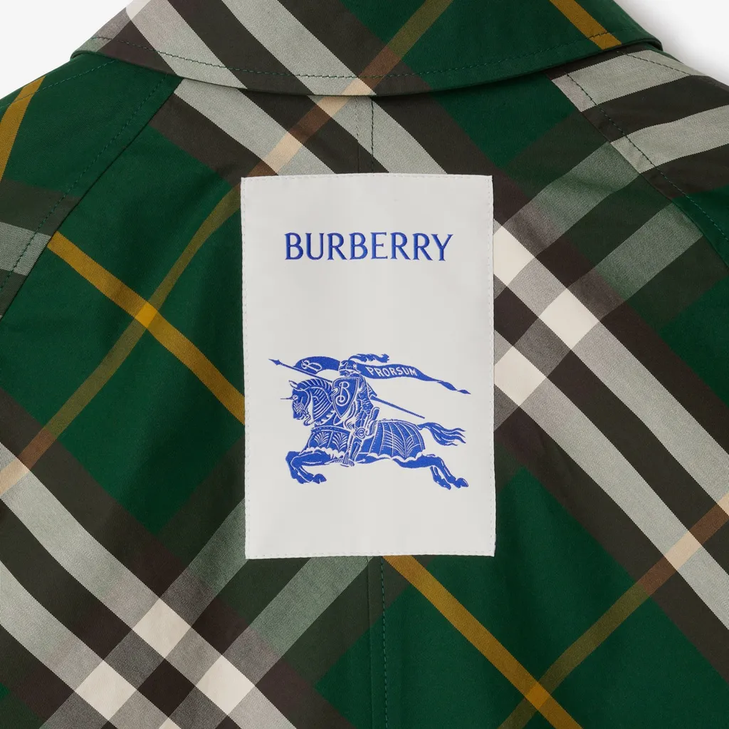 Reversible Checked Buttoned Car Coat