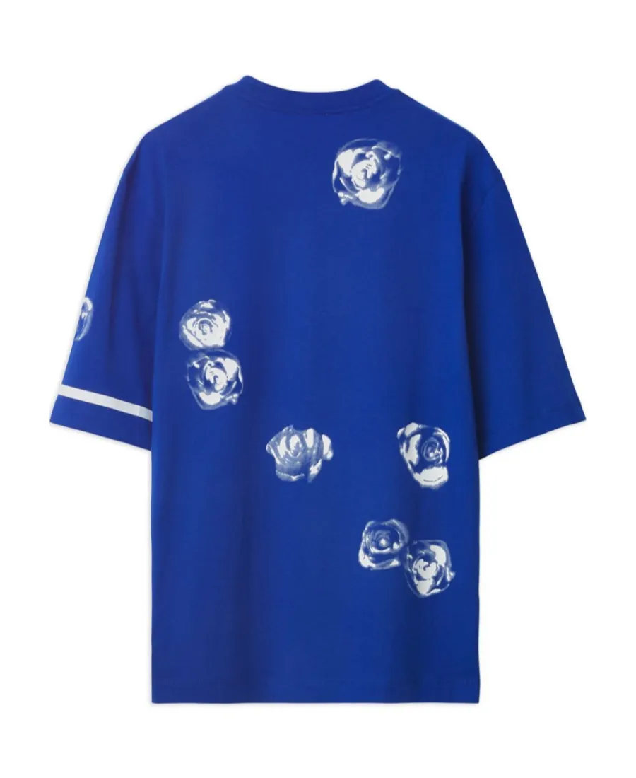 Rose-Print Cotton T-Shirt
