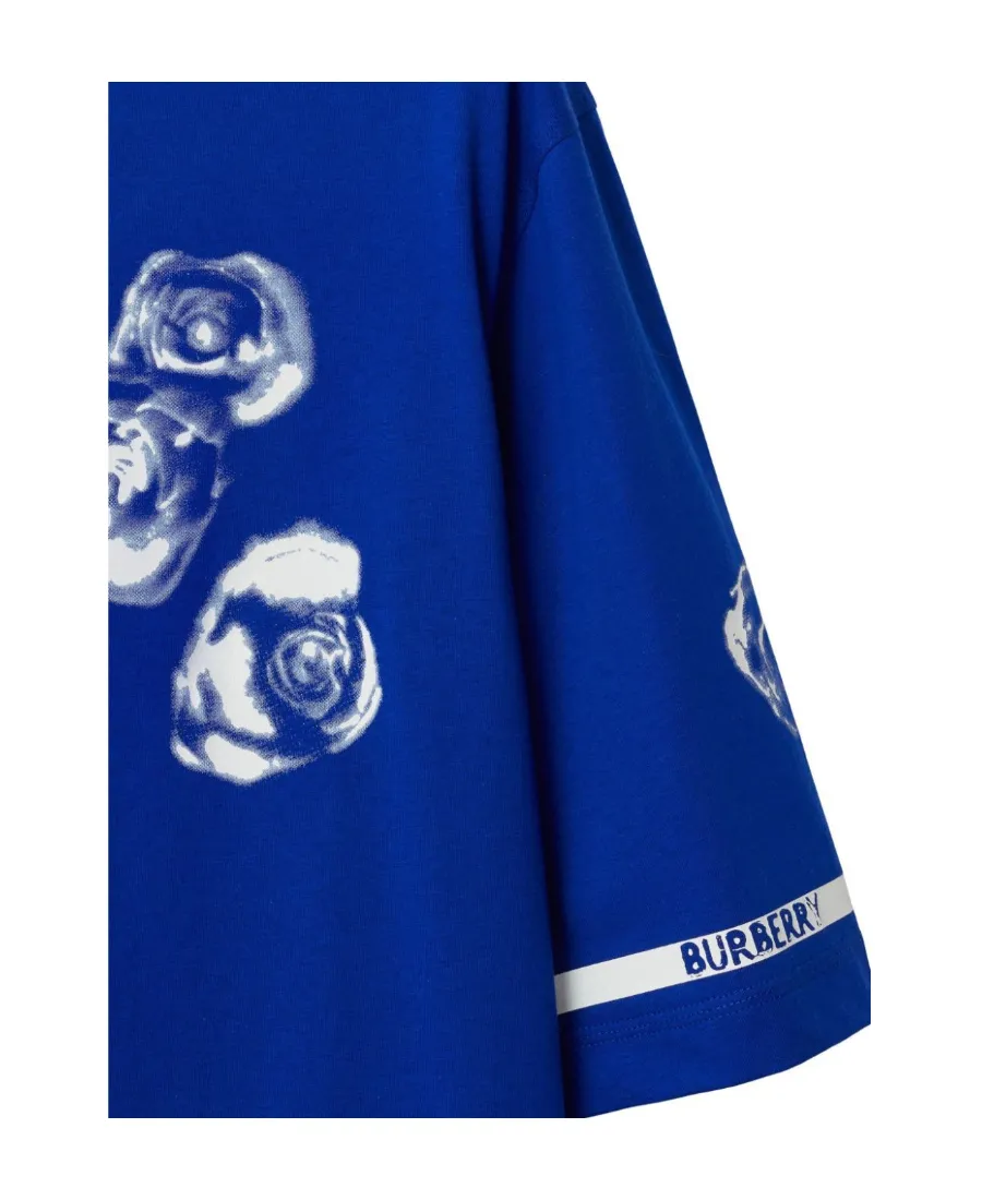 Rose-Print Cotton T-Shirt