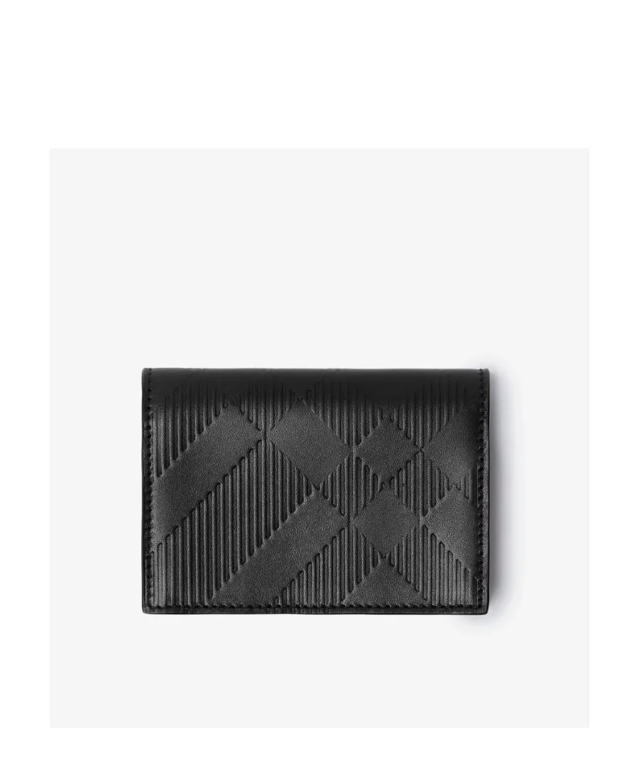 Check Embossed Folded Card Holder