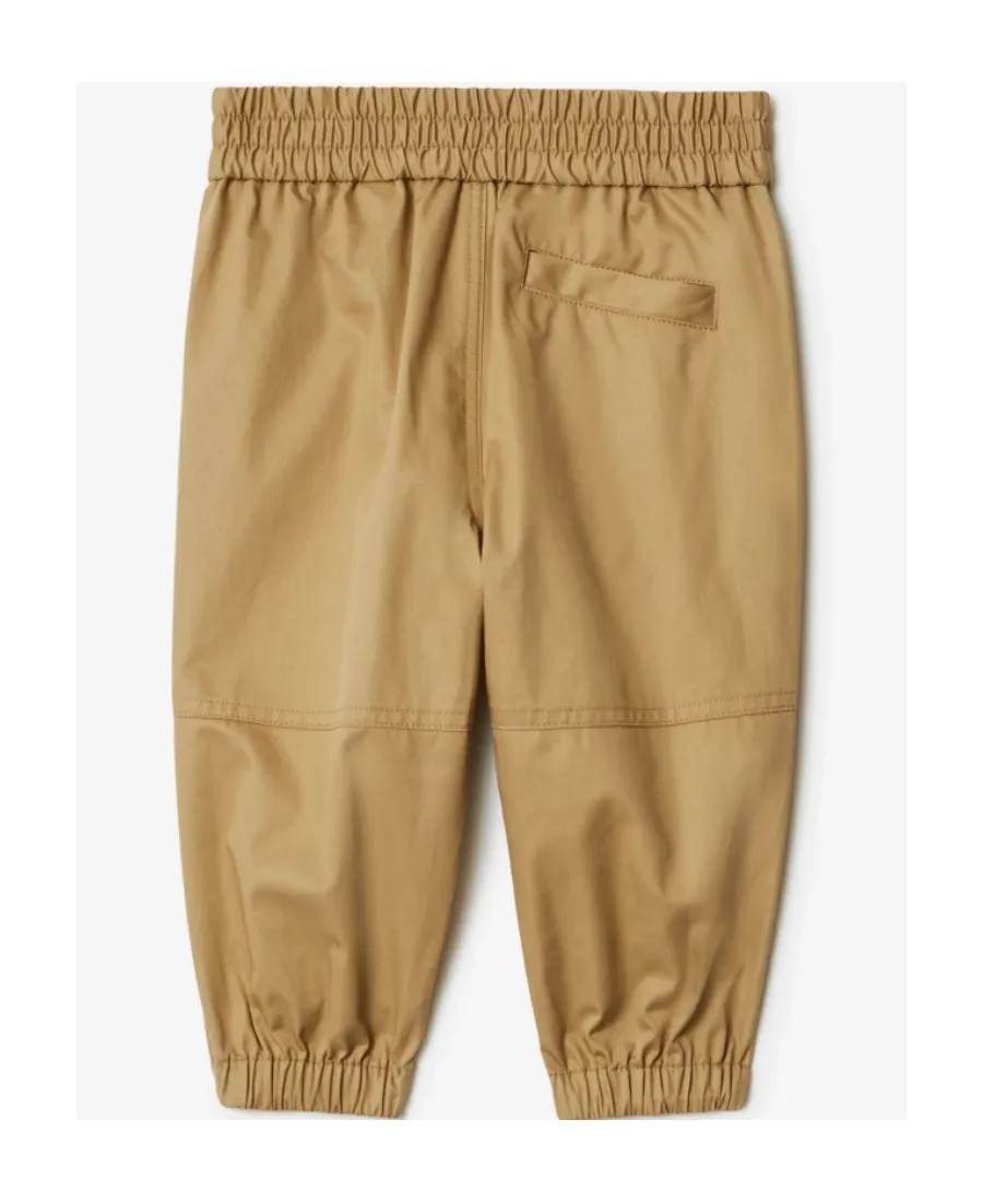 Logo Embroidered Tapered-Leg Twill Trousers