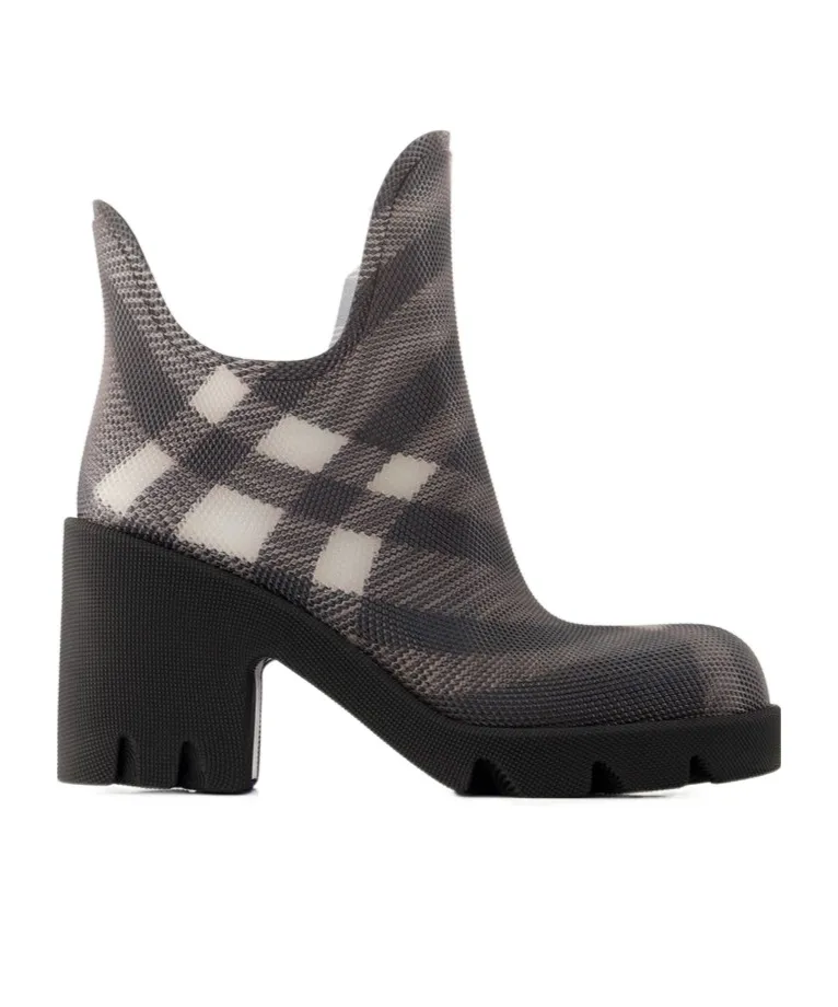 Marsh Check-Pattern Slip-On Boots