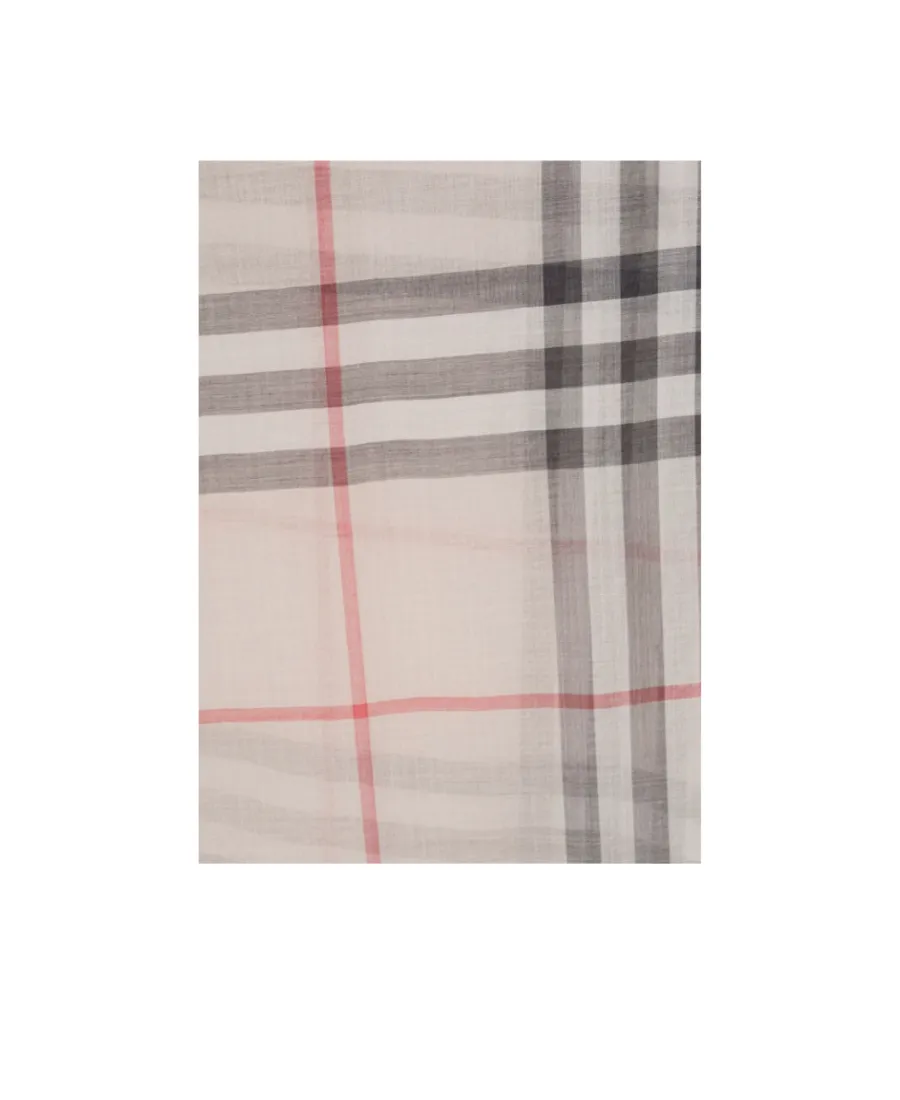 Giant Check Frayed-Edge Scarf