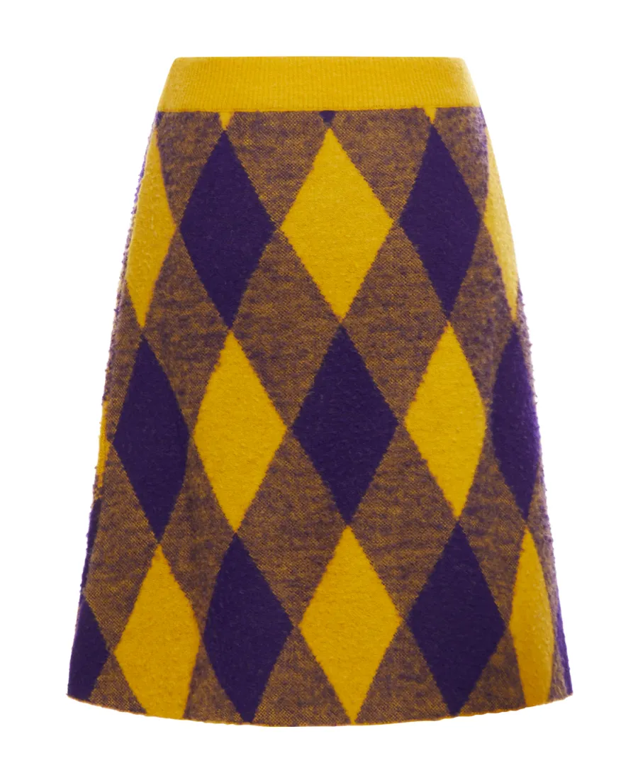 Argyle Logo Embroidered Skirt