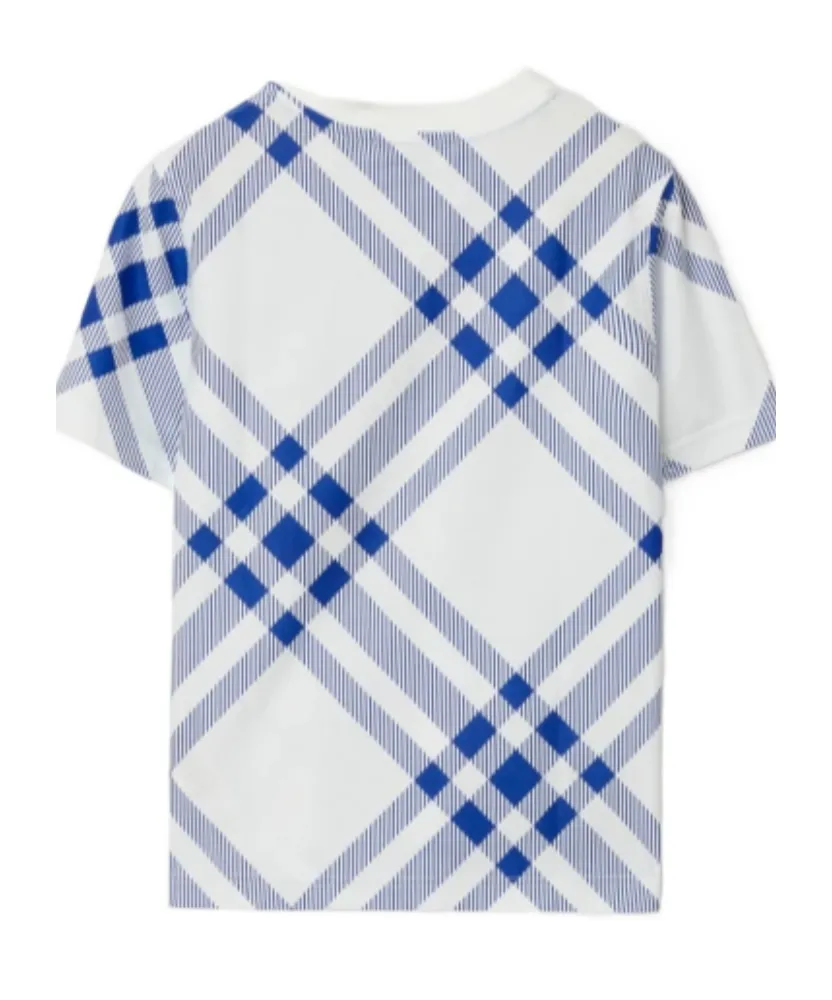 Checked Crewneck T-Shirt